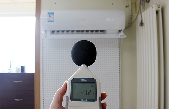 强档风速下实测噪音为41.2dB
